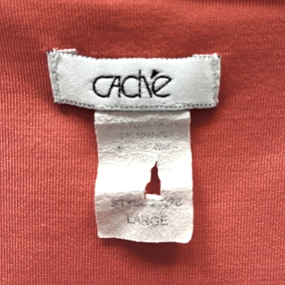 Cache Tangerine elevated Tank top. Soft stretchy wide shoulder straps. LARGE - Picture 3 of 8